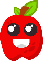 Obraz premium apple fruit funny cartoon