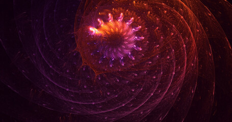 3D rendering abstract round light background