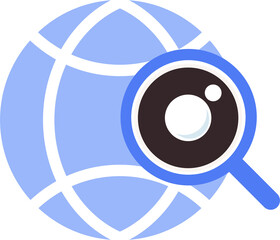 globe eye search icon