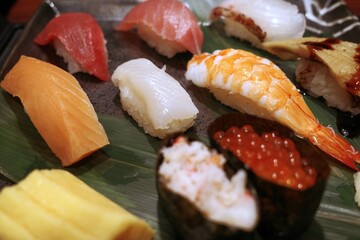 sushi and chopsticks