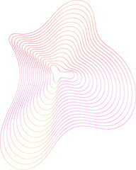 Abstract gradient wave line