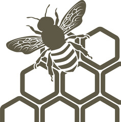 Bee On Honeycomb
