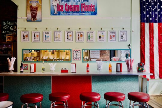 Interior of ice cream shop in Beacon