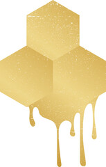 gold honeycomb