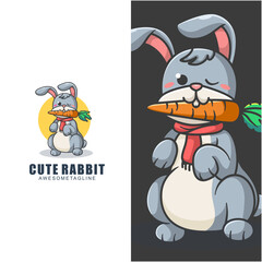 rabbit character mascot design