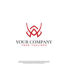 samurai helmet logo in simple minimalist style