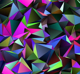 Obraz premium 3d Triangles, abstract background. Design wallpaper.