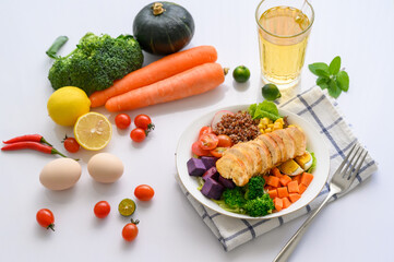 Chicken Breast Salad and Rich Ingredients