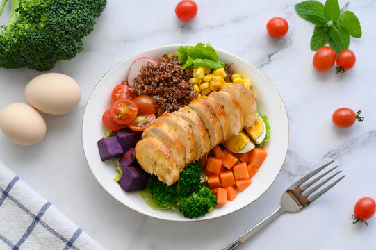 Chicken Breast Salad and Rich Ingredients