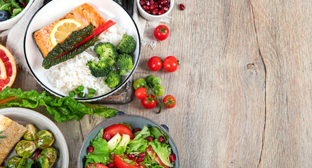 Healthy food  dishes