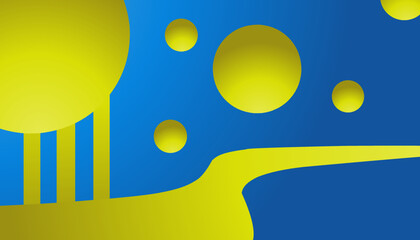 Gradient blue background design with gradient yellow pattern suitable for poster design, invitations, greeting cards and others
