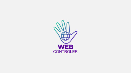 Web controller icon logo vector design illustration