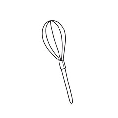 Vector hand drawn whisk. Isolated on white background drawing for prints and posters