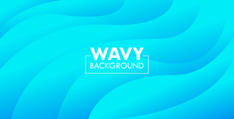 Abstract Blue Wavy Modern Colorful Background