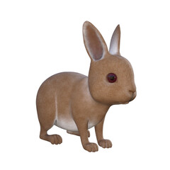 Rabbit illustration 3d rendering