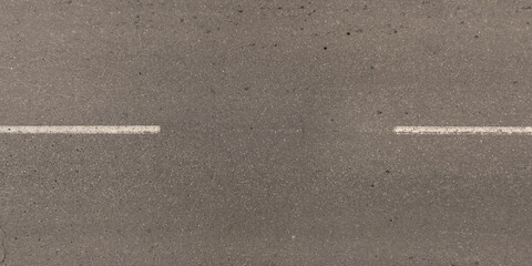 panorama view from above on surface texture of old asphalt road with cracks