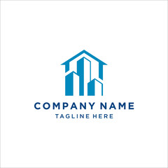 Modern real estate logo design template