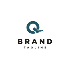 Q Letter initial octo octopus cracen logo icon vector Template