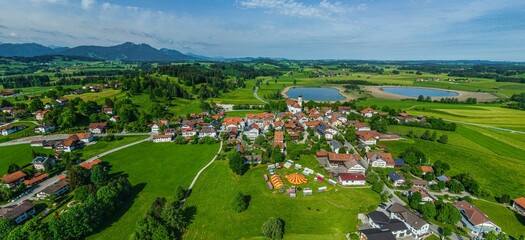 Ausblick auf den Luftkurort Seeg im Allgäu