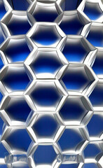 blue hexagon background