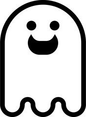 Spooky, ghost cartooon symbol