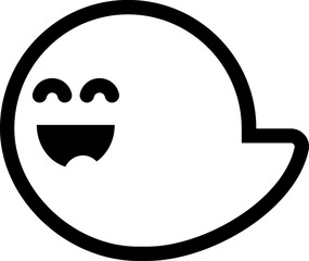 Spooky, ghost cartooon symbol