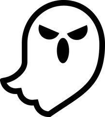 Spooky, ghost cartooon symbol