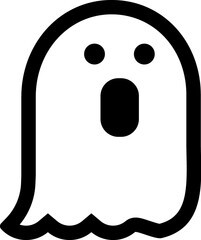 Spooky, ghost cartooon symbol