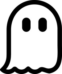 Spooky, ghost cartooon symbol