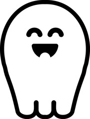 Spooky, ghost cartooon symbol