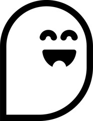 Spooky, ghost cartooon symbol