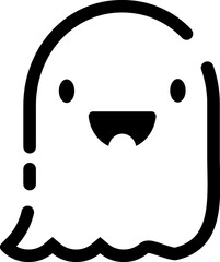 Spooky, ghost cartooon symbol