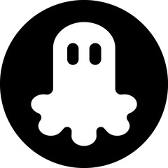 Spooky, ghost cartooon symbol
