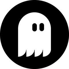 Spooky, ghost cartooon symbol