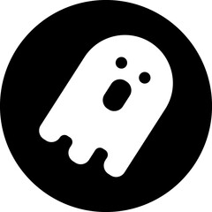 Spooky, ghost cartooon symbol