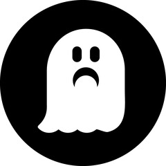 Spooky, ghost cartooon symbol