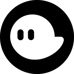 Spooky, ghost cartooon symbol