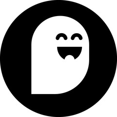 Spooky, ghost cartooon symbol