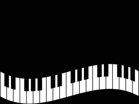 ピアノの鍵盤の背景　横位置　ブラック