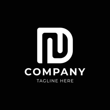 Letter DN or ND monogram logo design