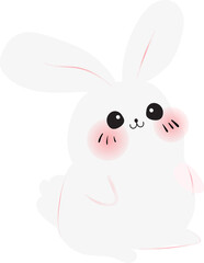 Cute white rabbit 
