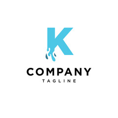 K Letter water Vector logo icon vector Template