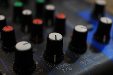 close up  of Sound mixer