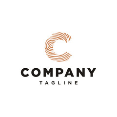 C Letter initial Wood logo inspiration