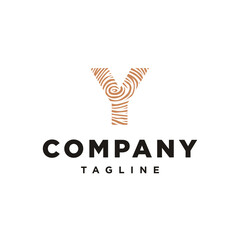 y Letter initial Wood logo inspiration