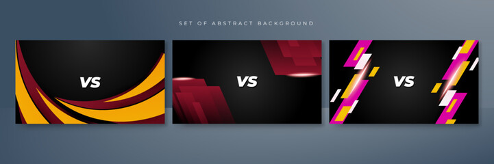 Dark Versus Battle. Fight night, MMA, boxing, wrestling, Game boxing. VS collision of metal letters with sparks and glow on a red-blue background and grid. Versus battle. Vector illustration