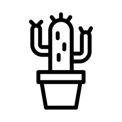 cactus line icon illustration vector graphic