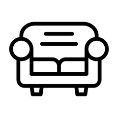 sofa line icon illustration vector graphic