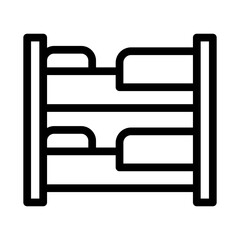 bunk bed line icon illustration vector graphic
