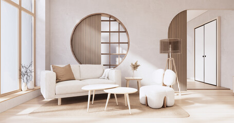 Sofa armchair on Living room empty japanese style